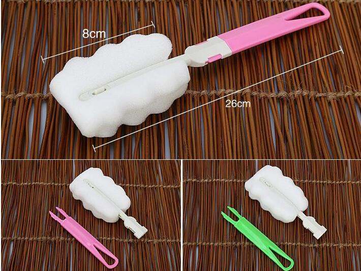 Brosse en éponge pour biberon | Brosse pour -né, alimentation de lait, brosse pour mamelon, outil de nettoyage,