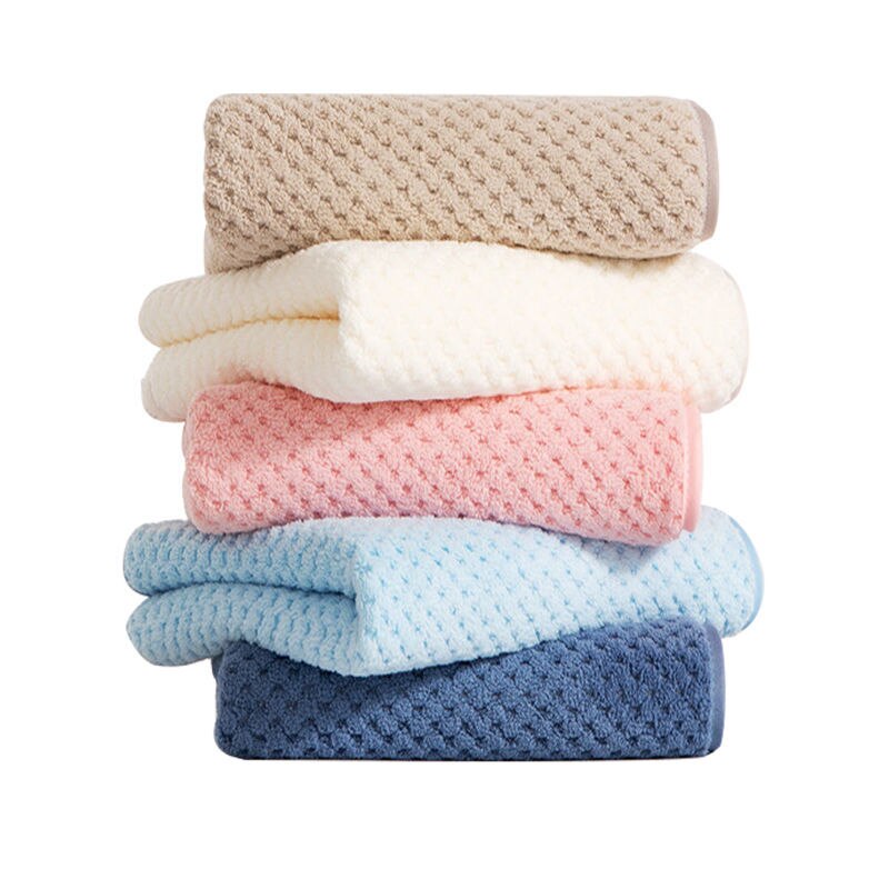 Face Towel Microfiber Super Absorbent Soft Solid Color Skin-friendly Hand Quick Drying Bathroom Shower Hair 35*75cm Towels Adult: white