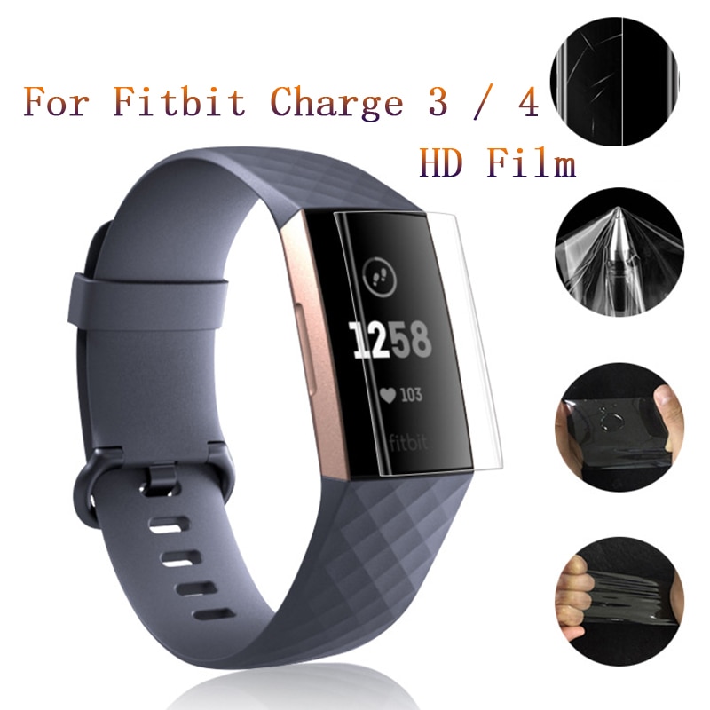 Smart Horloge Accessoires 9H Anti-Kras Tpu Full Hd Cover Screen Protector Film Voor Fitbit Lading 3 /4 Hd Protector