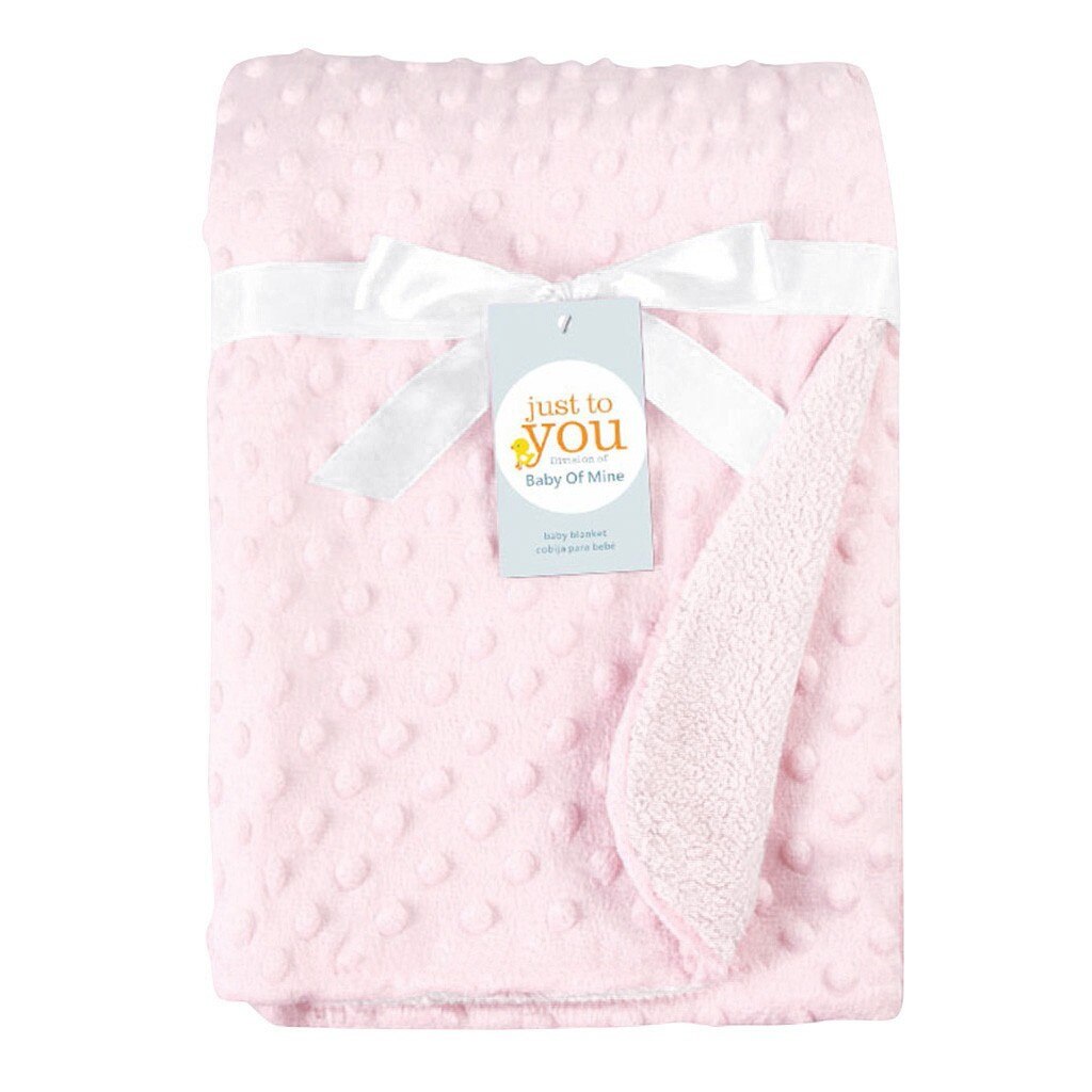 Pasgeboren Baby Effen Deken & Inbakeren Thermische Zachte Fleece Deken Beddengoed Quilt Bebes Accesorios Recien Nacido Dekens Luiers: Pink