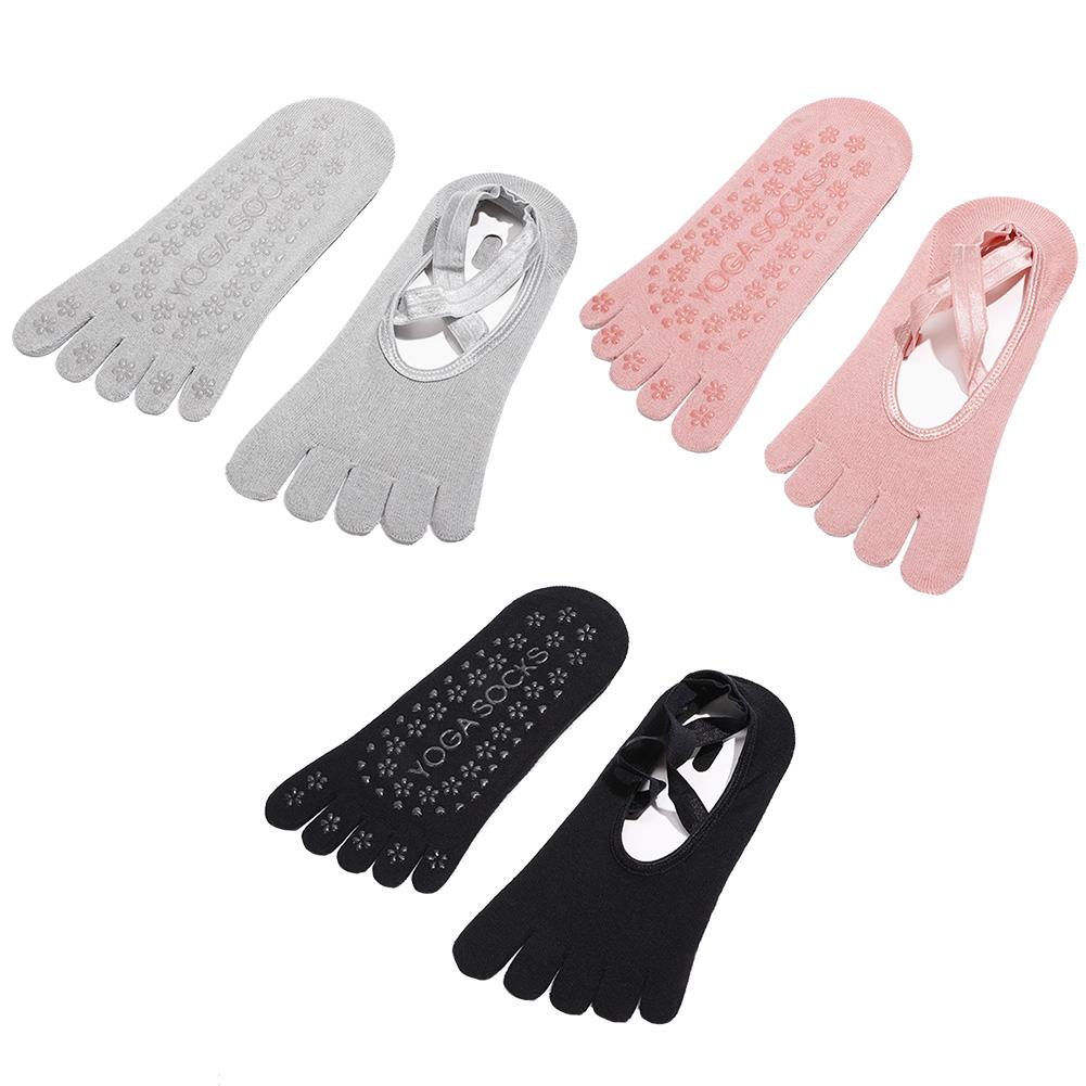 Skridsikre fem tå sokker varme yogasokker kvindelige vinter low-cut sokker til pilates barre ballet fitness