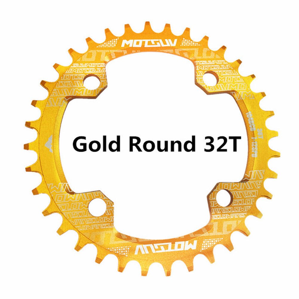 Bicycle Crank 104BCD 32t34t36t38t Round Chain Link Narrow Width Sprocket Rim Crank Auxiliary Single Speed Chain Disc Gear Plate: Orange