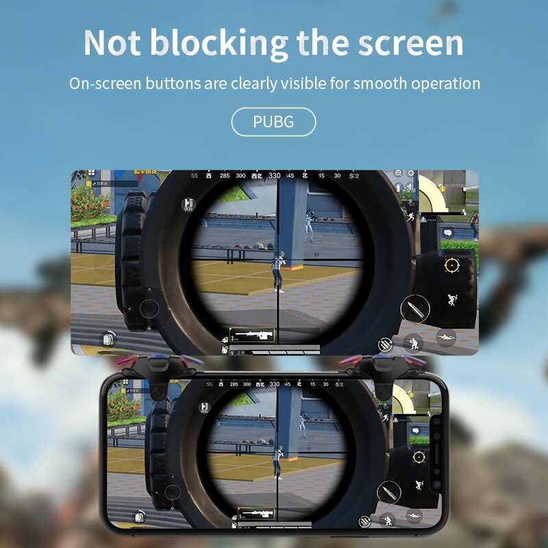 BROODIO-disparador de juego para teléfono móvil, botón de disparo, mando para iPhone, Android, PUBG, gatillos