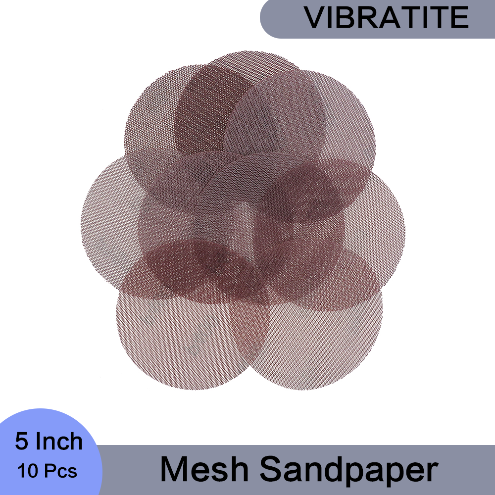 5 Inch Mesh Sanding Discs 10 Pcs 125mm Hook & Loop Abrasive Multifunctional Sandpaper for Polishing Materials Wood Stone