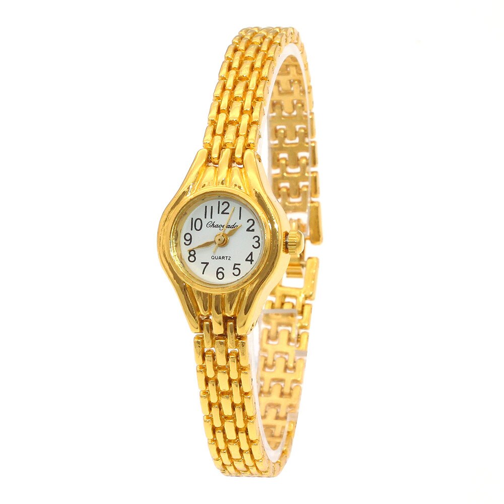 Söt dam armband klocka mujer golden relojes liten urtavla kvarts klocka populär armbandsur timme kvinnliga dam klockor