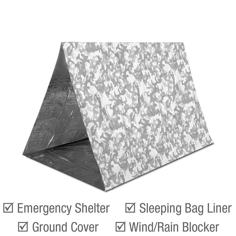 HUISDIER Gealuminiseerde Film Camouflage Emergency Dubbele Nood Slaapzak Outdoor Ehbo