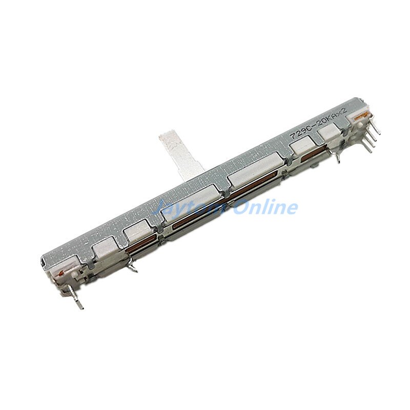1pc 10K ALPS 7.5CM 10KAX2 20KAX2 Single Dual-Unit Slide Potentiometer Mixer Volume pusher RS6011 Fader Handle Length 15mm