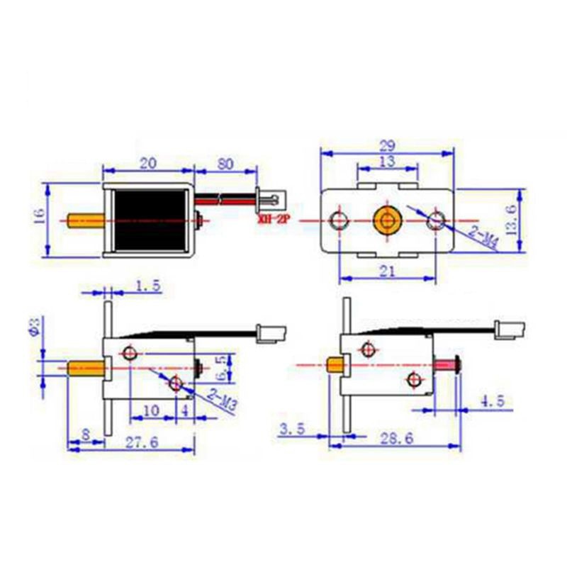 Dc 12V 0.5A Mini Elektrische Magnetische Kabinet Bolt Push-Pull Lock Release Vergadering Solenoid Toegangscontrole