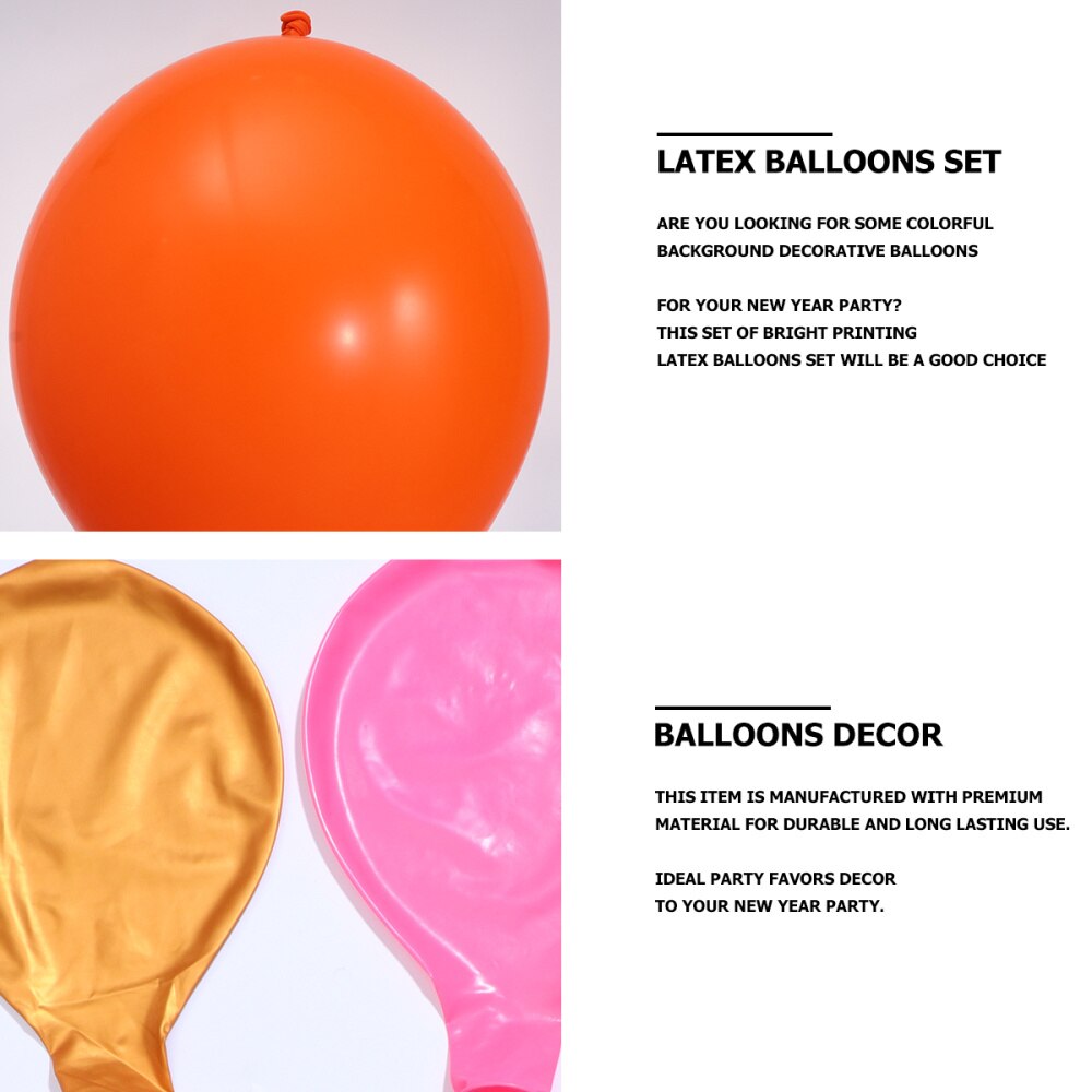 10Pcs 36-Inches Balloons Set Party Decorative Balloon Latex Balloons Party Prop