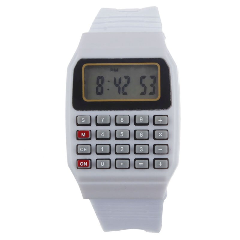 Silicone Multi-Purpose Date Time Electronic Wrist Calculator Watch F701
