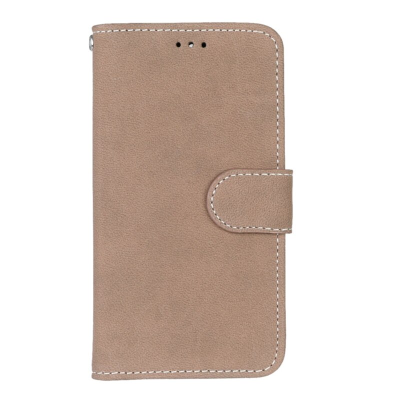 For Lenovo A5000 Case 4.5 inch Luxury Wallet PU Leather Back Cover Phone Case For Lenovo A5000 A 5000 Case Flip Protective Bag: Beige