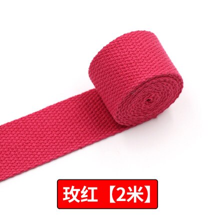 20mm 2 Meter Baumwolle Gurtband Bunte Band Rucksack Gürtel Umreifung NäHenne Gürtel DIY Tasche Zubehör: Rose rot