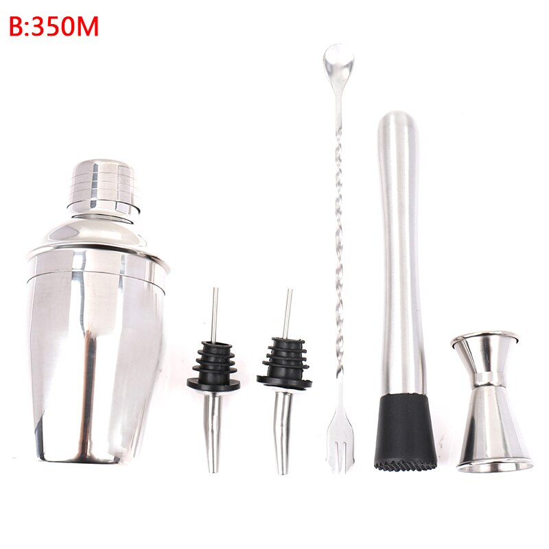 350Ml/550Ml Professionele Rvs Barman Wijn Beker Cocktail Mixer Martini Cocktail Shaker Bar Set: A 350ML