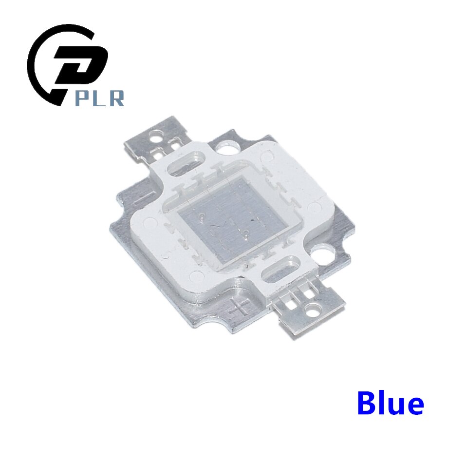 10 kpl 12v-15v 10w tehokasta integroitua led-lamppusirua smd-polttimo valonheittimen kohdevalaistukseen valkoinen/lämmin valkoinen/punainen/vihreä/sininen/keltainen: Sininen