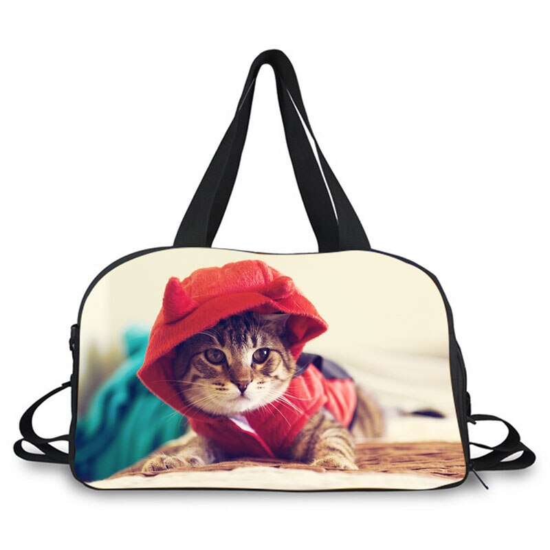 3D Huisdier Katten En Honden Print Mode Grote Capaciteit Dames Bagage Tas Reistas Print Reisbagage Tas Toevallige tas