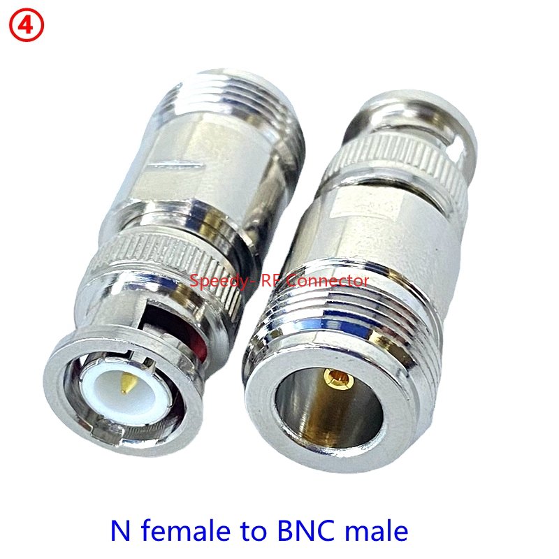 1 Uds L16 N tipo a BNC macho conector hembra Q9 BNC a N tipo adaptador Coaxial de ángulo recto RF rápida cobre: Multicolor