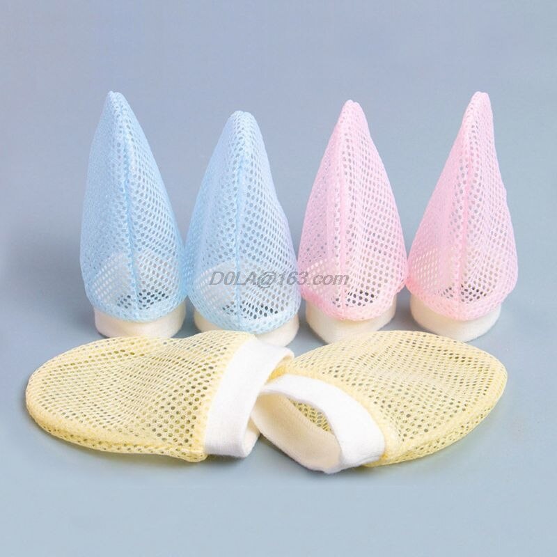 4 pares/set bebê luvas 0-6 mês recém-nascido infantil anti-garra fina respirável capa de mão meninos meninas presentes