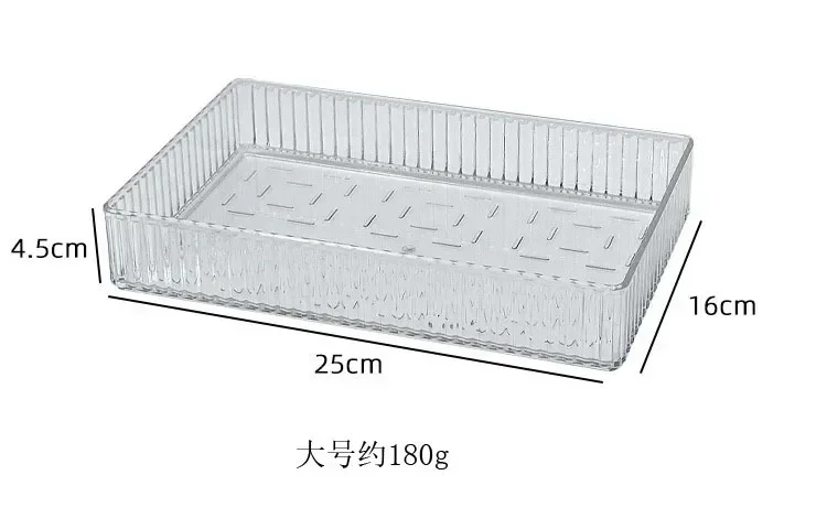 Onbeperkt Bureaulade Organisatoren Set Plastic Badkamer Opslag Make-up Organisator Helder Transparant Opbergdoos Bakken: Grey