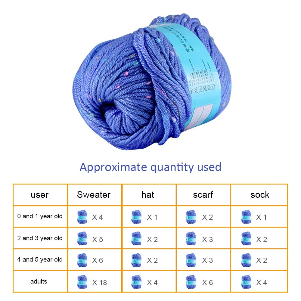 Hand Knitting Knicker Yarn Crochet Knitwear Wool DIY Hand Knitting Supplies Soft Scarf Hat Yarn Knitwear Wool Soft Warm Kid