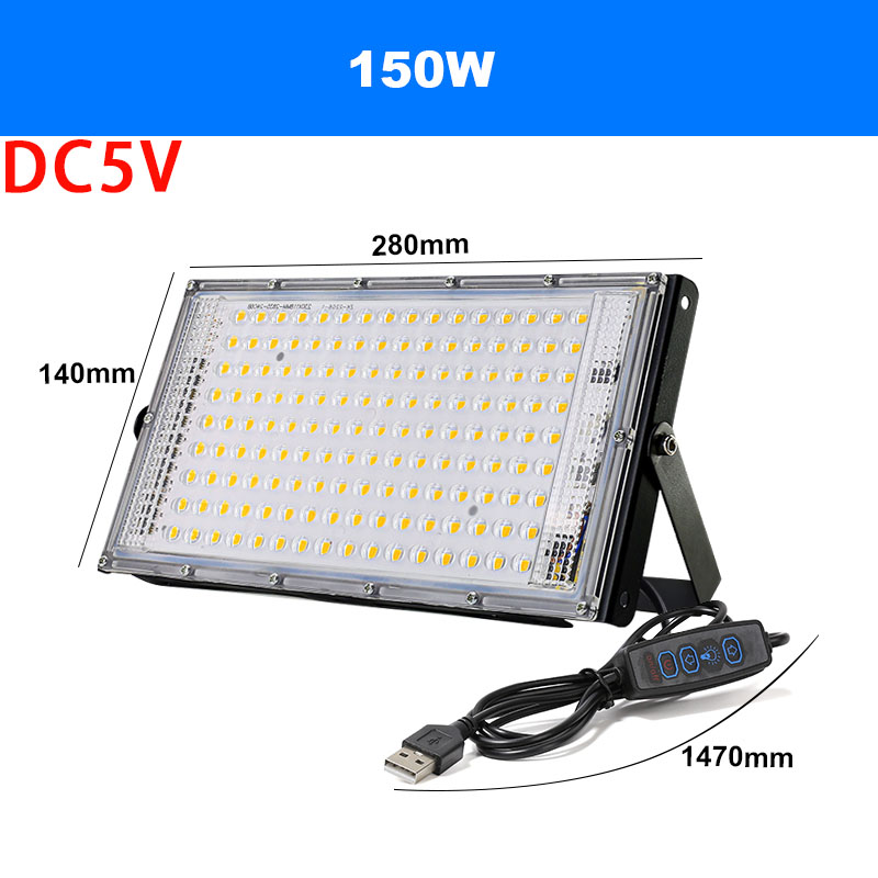 Led UV USB Floodlight 50W 100W 150W USB LED Stage Blacklight Waterproof 220V Ultraviolet Stage Lamp Disco Party Stage Backlight