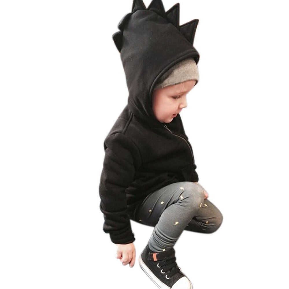 Giacca da bambino per bambini adorabile per bambini giacca stile dinosauro copricapo con cappuccio cappotto abbigliamento giacca invernale per bambini ragazzi Bebek ux 1t-6t