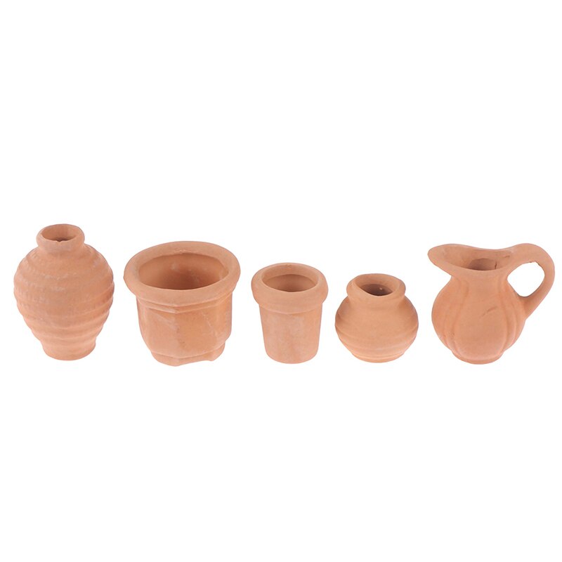 5 stücke maßstechen 1:12 Handcrafted Puppe Haus Miniatur Jahrgang porzellan blumentopf Vase glas