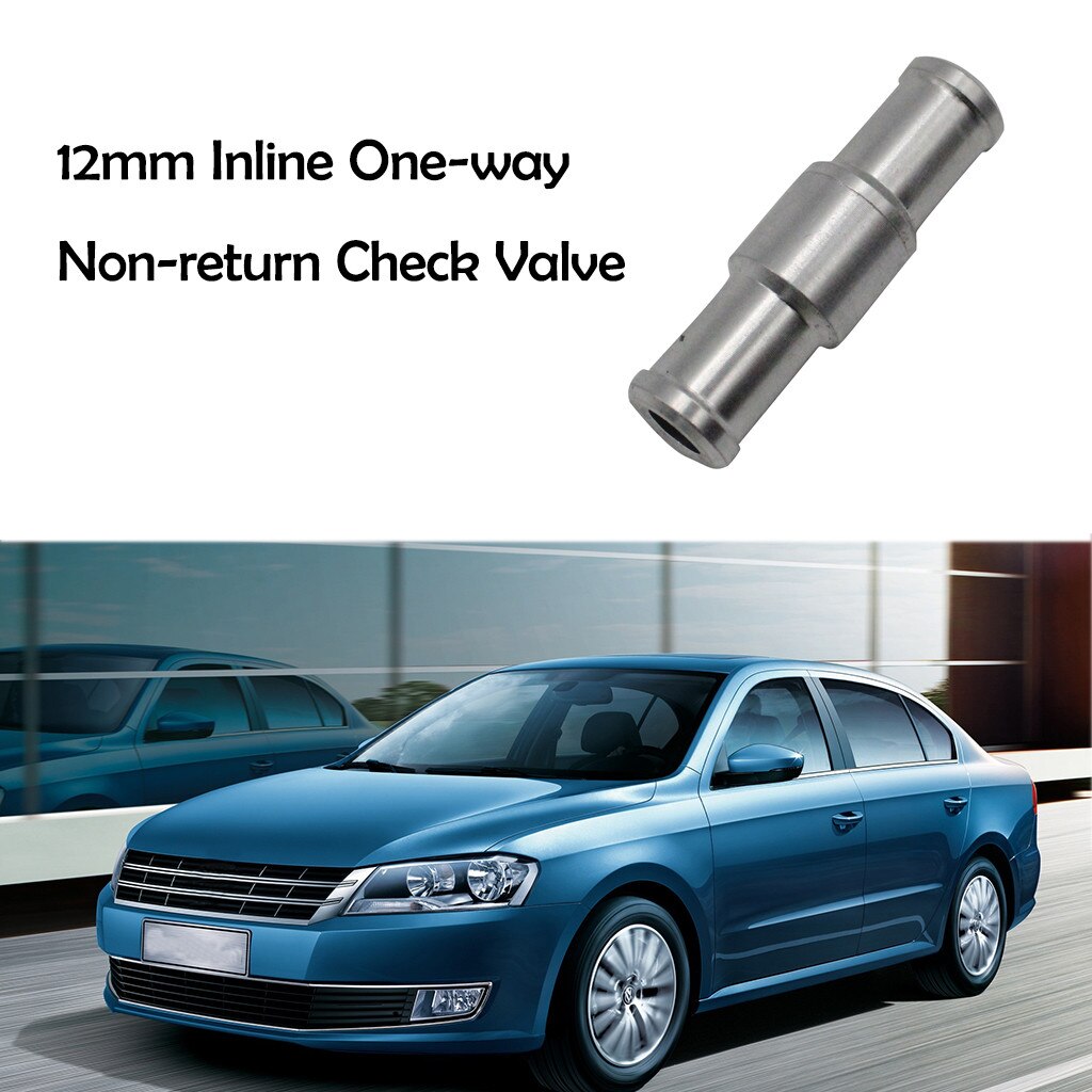 Franchise 6-12mm Inline One-way Non-return Check Valve Fuel/Water/Gas/Air/Vacuum Aluminum #0521: 12MM