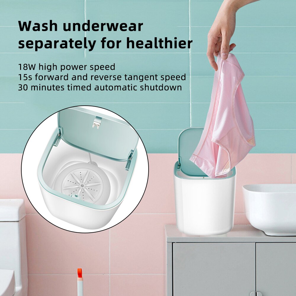 Elektrische Automatische Waschmaschine Fass Typ USB Ladung Tragbare Mini Haushalt Unterlegscheibe Mit Austrocknung Funktion Reise Reise