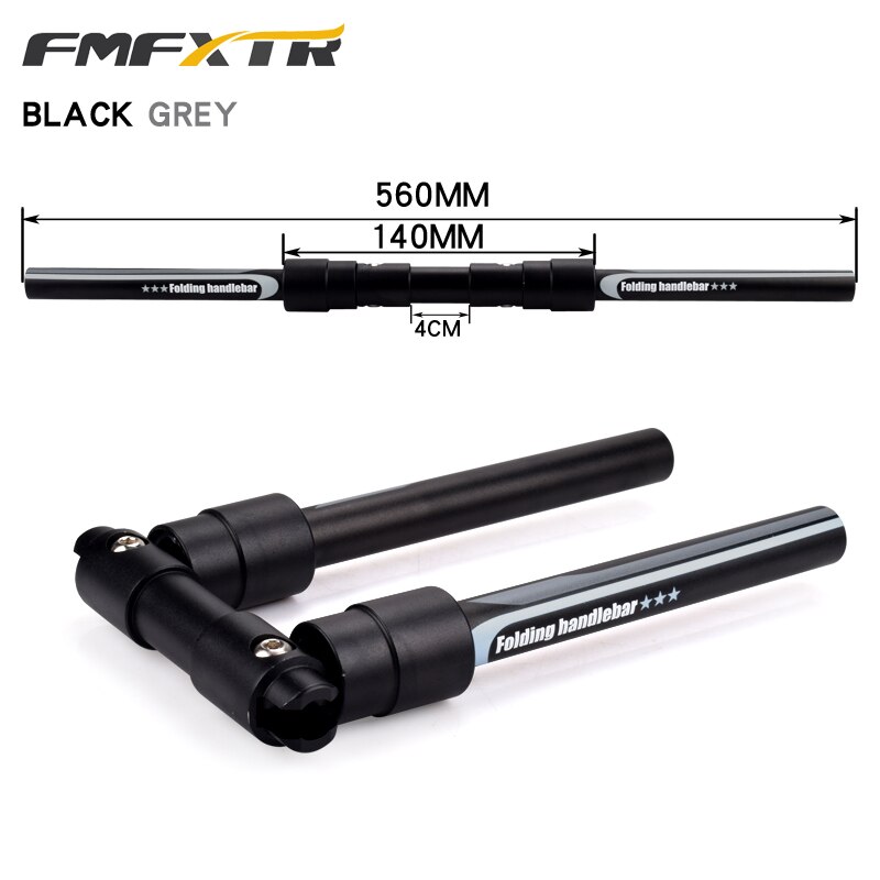 FMFXTR Foldable Aluminium Bicycle Handlebar Kick Scooter Handle Bar 25.4/31.8mm Road MTB Folding Bike Accessories Handlebars: gray 560mm