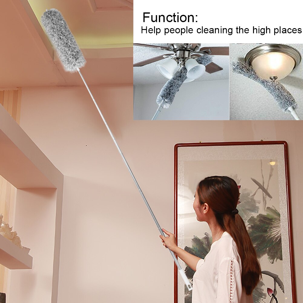 Electrostatic Adsorption Capacity Fibers Duster Brush Extendable Flexible Cleaning High Places Practical Dust Cleaner Brush