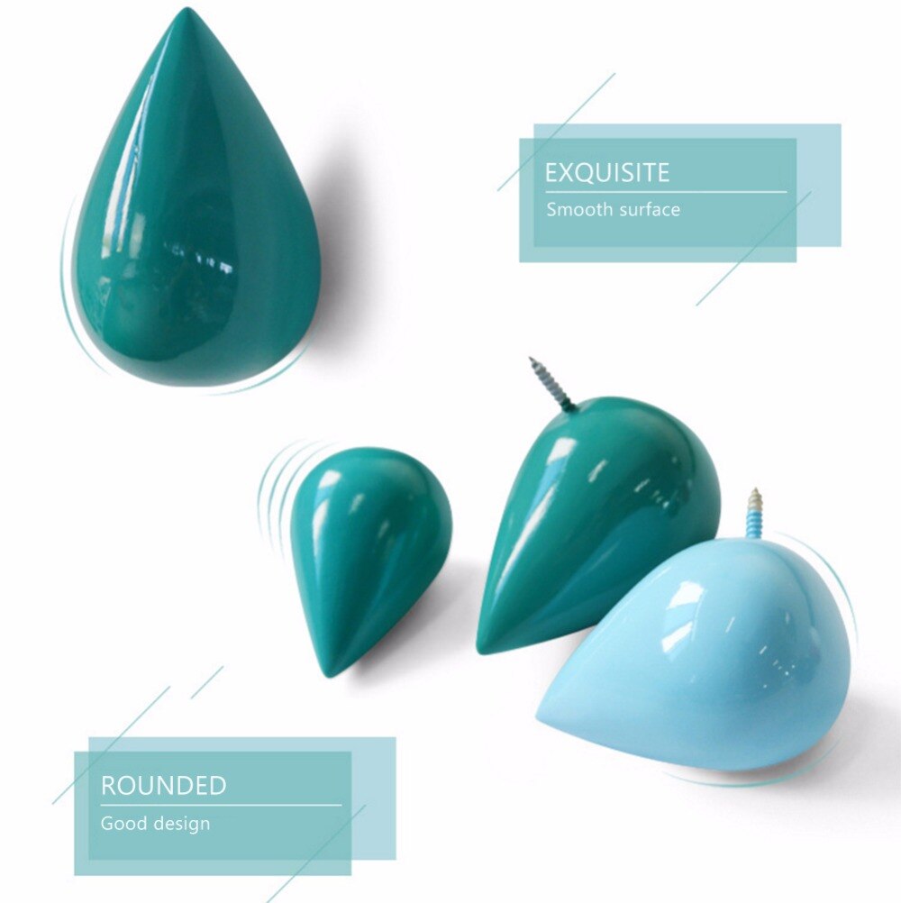 8 x 5 x 5cm watermuurhangers voor het ophangen van jassen, hoeden, kleding, wit/zwart/goud/rood/blauw/groen premium hars wandhaken p