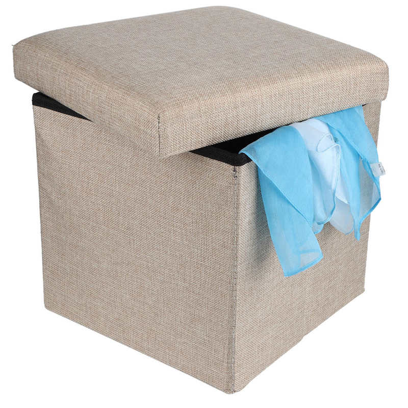 acrylic organizer Storage Box Multifunction Foldable Storage Stool Foot Rest Stool Storage Box Bench Space Saving for Home