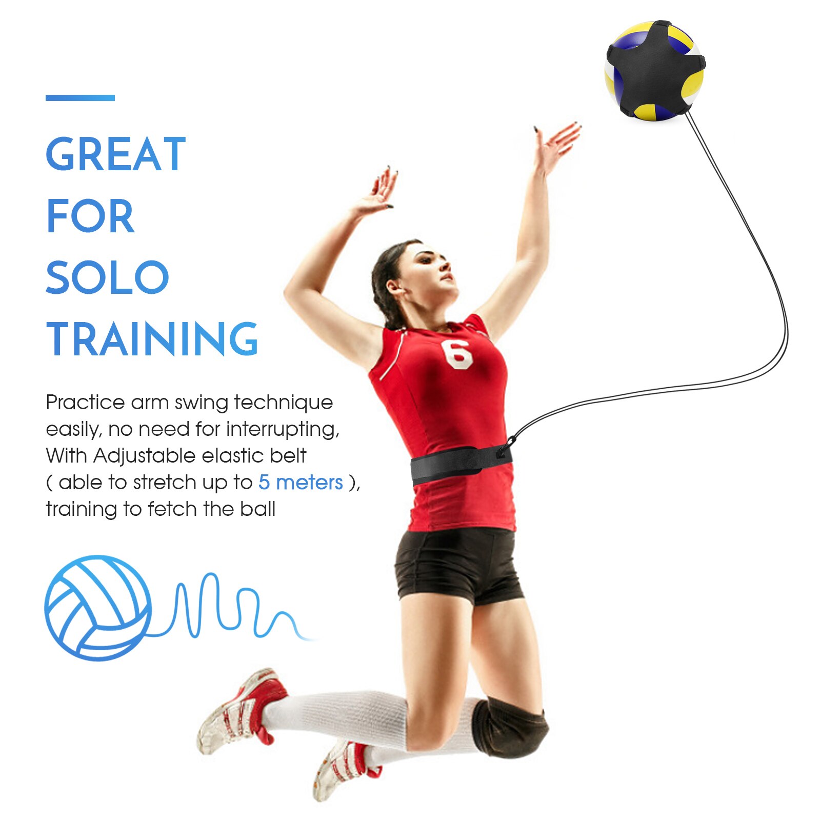 Volleybal Training Apparatuur Aid Praktijk Solo Praktijk Beginners Trainer Pro Perfect Volleybal Elastische Touw