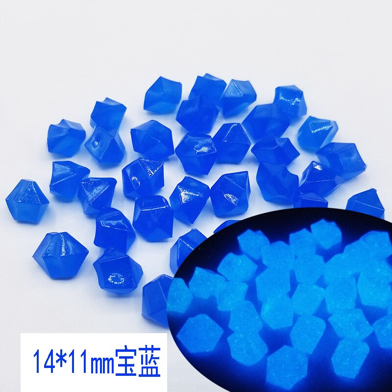 Resin Luminous Cobblestone Artificial Garden GravelG Luminous Stone Potted Fish Tank Decoration Walkway Garden Decor: Blue