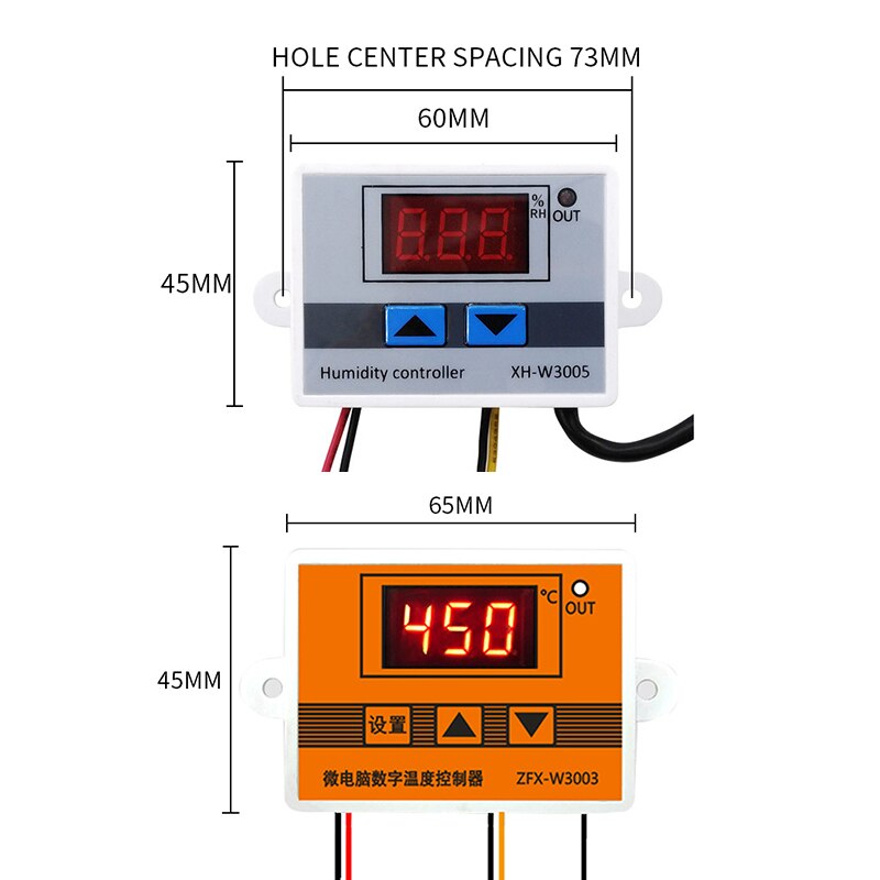 Temperature Controller Thermostat Humidistat with Sensor Temperature and humidity controller Digital Humidity Controller