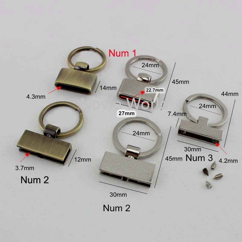 10 Stuks 5 Kleuren 45X27mm T-Vorm Sleutelhanger Met 24 Mm Split Key Rings, sleutelhanger Hardware Sleutelhanger Accessoires Sleutelhanger