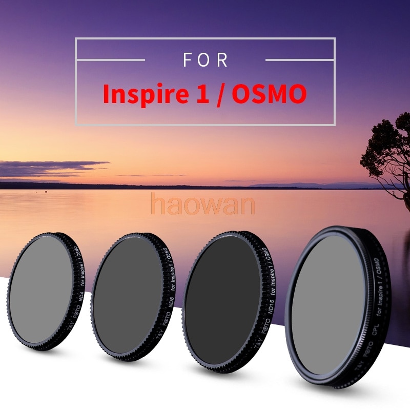 Wtianya cpl + nd4 + nd8 + nd16 densité neutre nd lentille filtre kit protecteur pour DJI inspire 1/osmo caméra