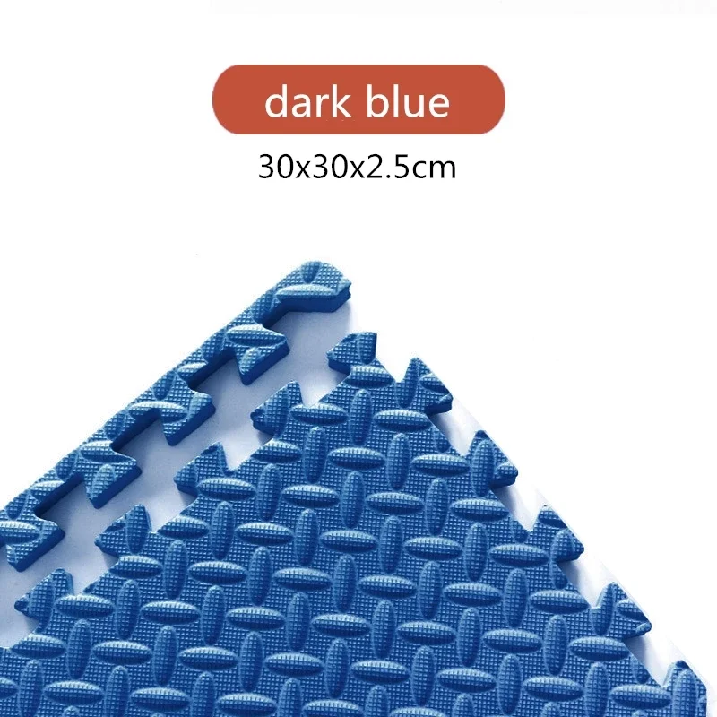 Tapis de sol en mousse pour enfants, 2.5cm d'épaisseur, couture pour enfants, ramper, escalade, maison, chambre à coucher, salon, Tatami: 4pcs with 4edge / navy blue