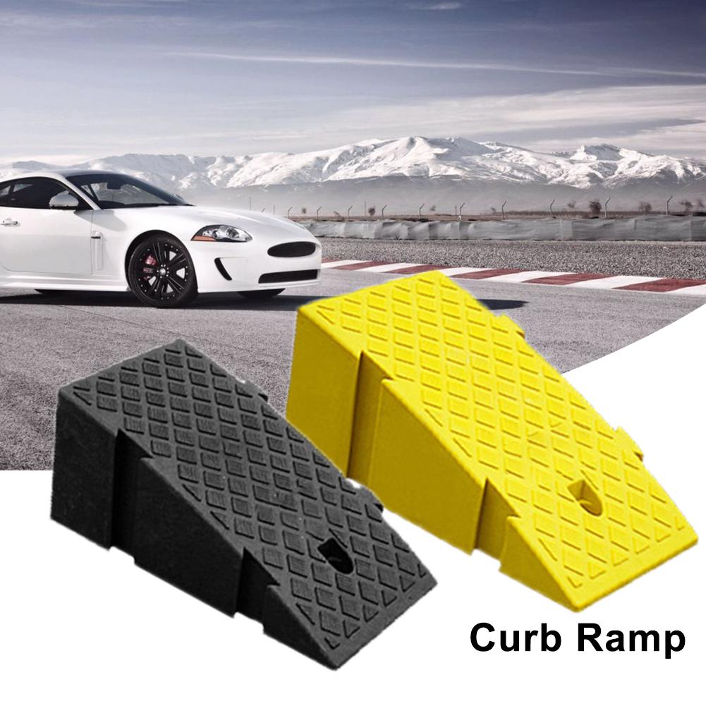 Hard Plastic Curb Ramps Threshold Ramp Set Portable Heavy Duty Threshold Ramp for Car Truck Scooter for Car Bike Motorcycle