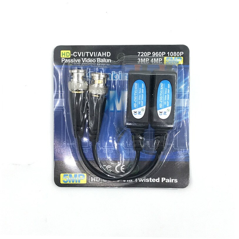 HD BNC Balun de vídeo 5MP 4MP 3MP 960H 1080P 720P retorcido y transceptores de fibra óptica UTP Cat5 HD CVI TVI AHD Cámara