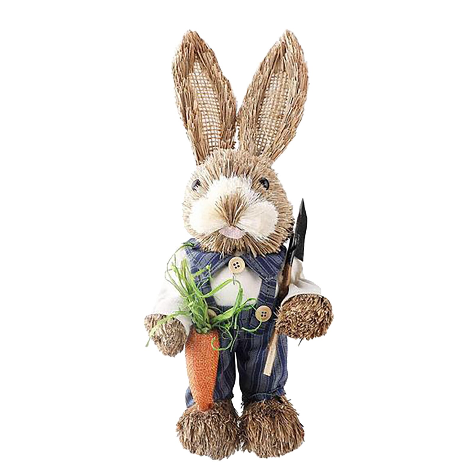 4 Paashaas Simulatie Huis Tuin Bunny Decoratie Creatieve Stro Bunny Huis Tuin Konijn Ornamenten Home Decoratie: C