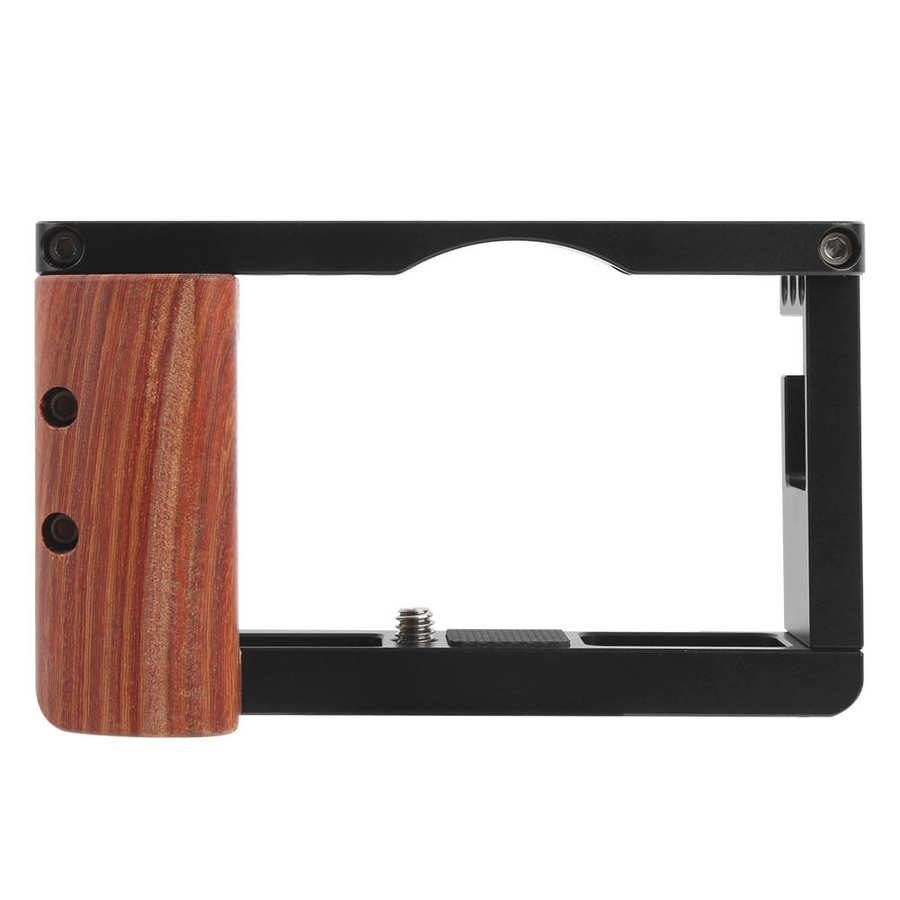 Aluminium Camera Kooi Houten Handvat Bescherming Case Met 1/4 Schroef Gaten Voor Canon G7X3 Camera 'S