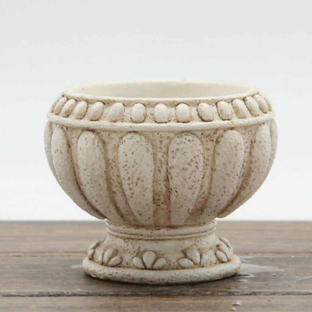 Vintage stil harpiks saftig planter potte kaktus planter boks fairy hage dekor diy hjemme desktop blomsterpotte