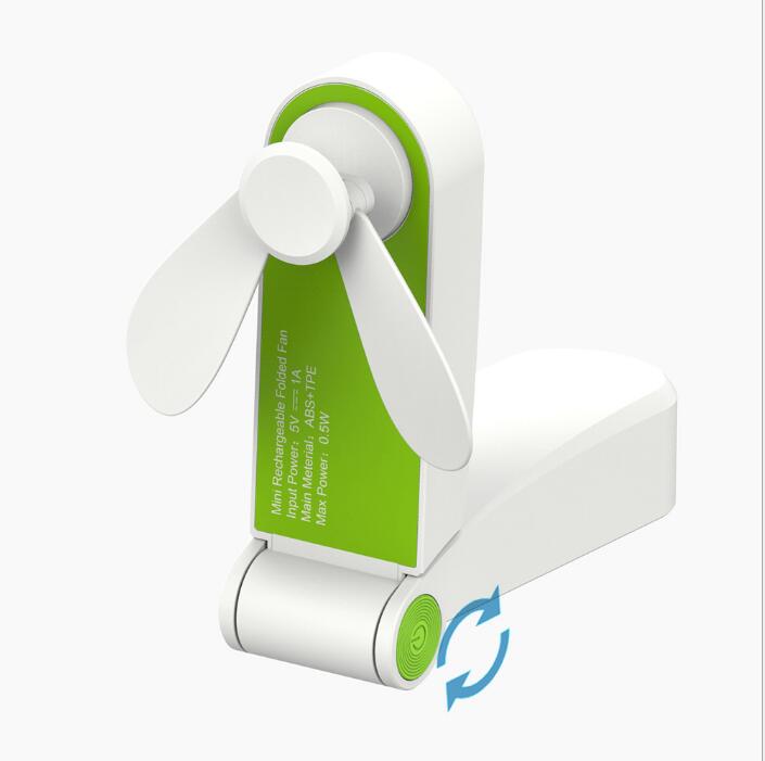 Fabriek Directe Clip Custom Hand-Held Draagbare Cartoon Base Fan Mini Stijl Usb Hand Elektrische Ventilator: C28-green