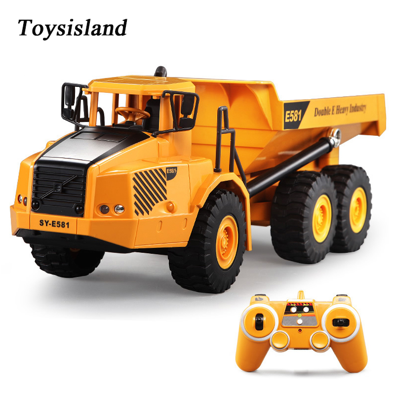 1/22 RC camiones cubo volcado 2,4 GHz Control remoto ingeniería vehículo construcción camiones RC juguetes para niños