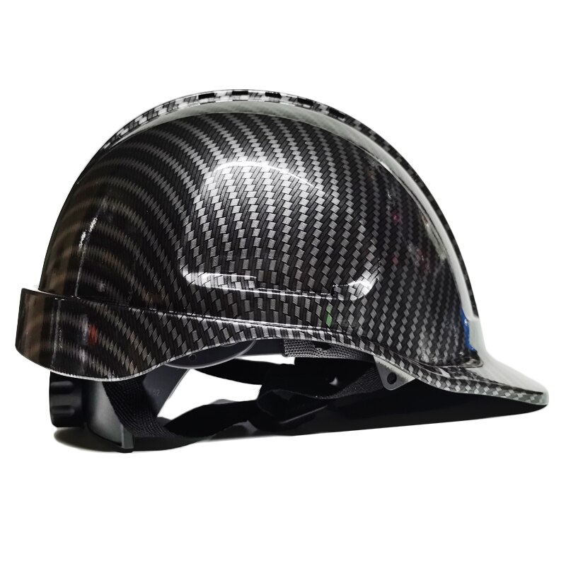 Construction Hard Hat Carbon Fiber ABS Safety Helmet Protective Helmets Working Riding Mine Cool