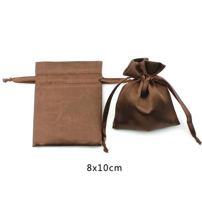 Macchia di seta dei monili Sacchetto Del Regalo 8x10cm(3 "x 4") pacchetto di 100 può stampare il marchio di Trucco Sacchetto di Imballaggio Sacco: 100pcs coffee bag