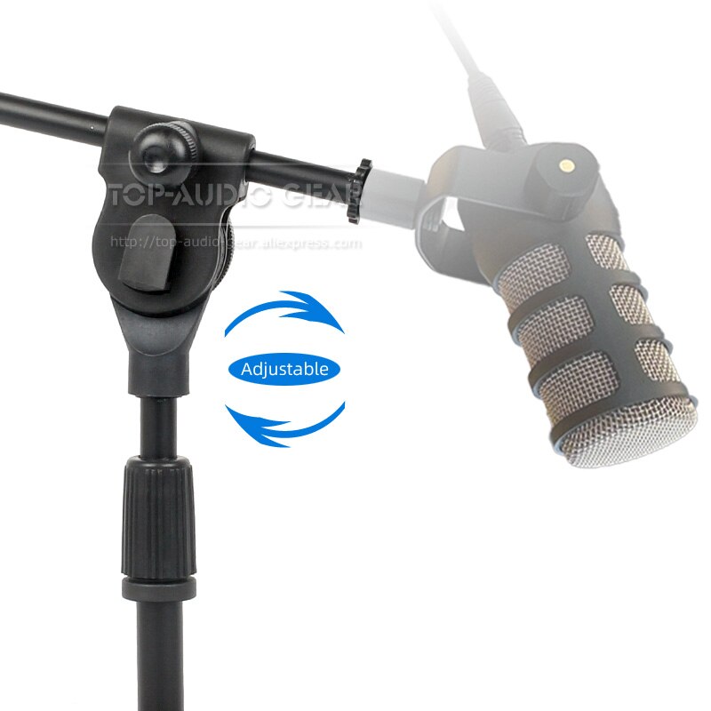Adjustable Desktop Holder Desk Bracket For RODE PodMic Pod Mic Tabletop Boom Arm Rack Mount Microphone Stand Round Plate Base
