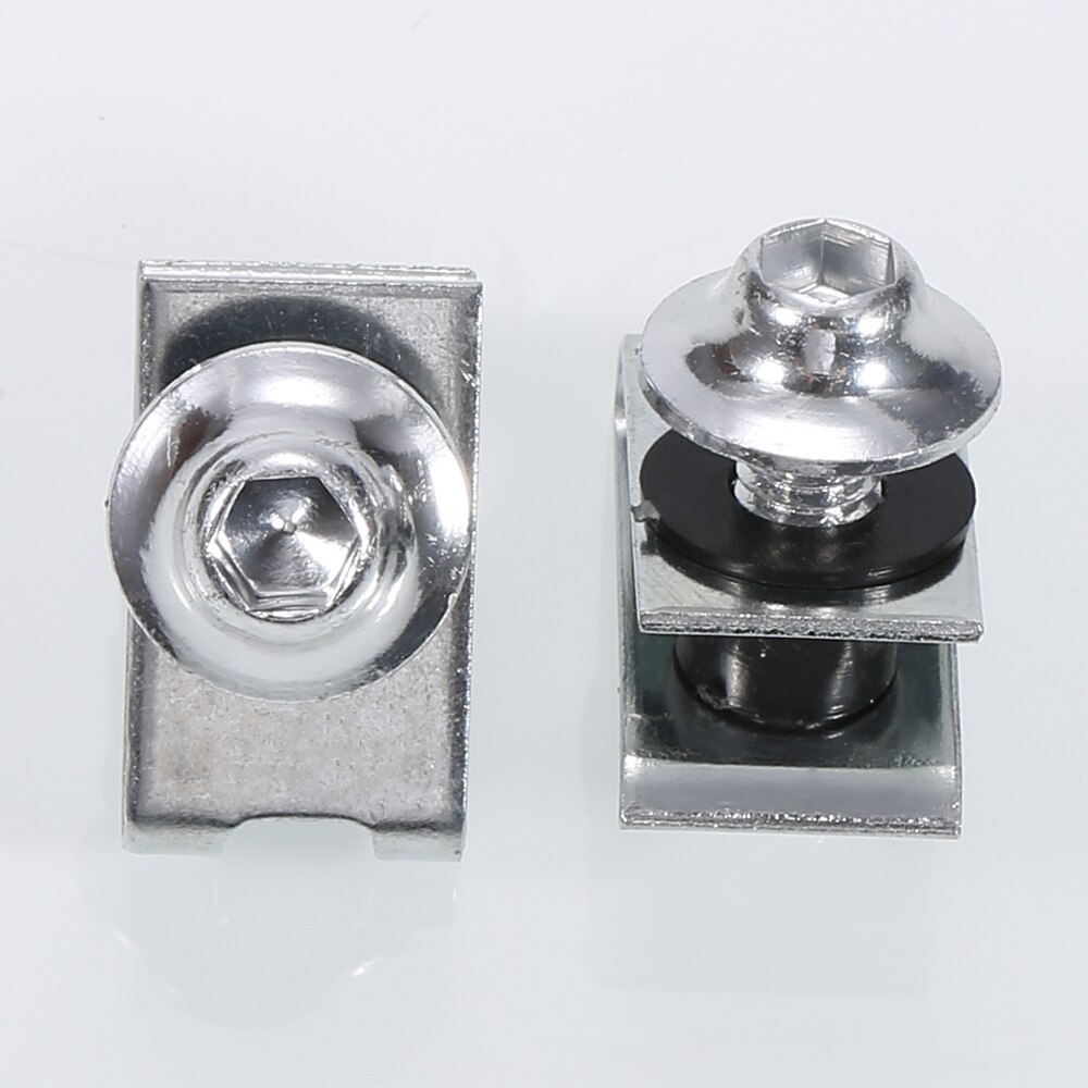 10pcs M5 5mm Auto Shell Screw Aluminium Bolts Fastener Clips Screw Spring Nuts Car Motorcycle Fairing Bolts Fastener Clips: White