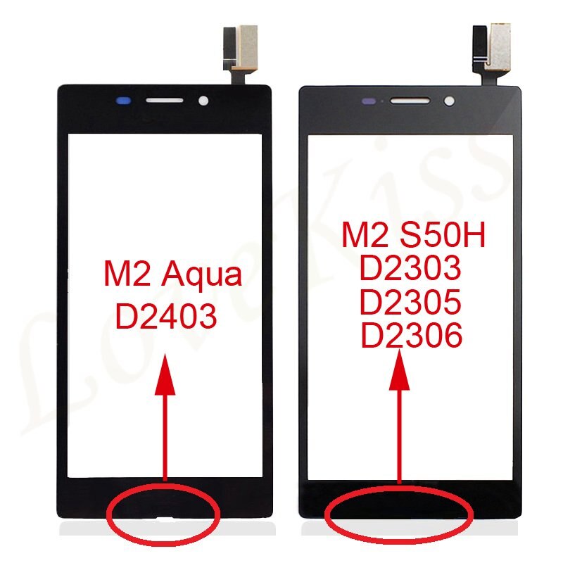 Panel frontal con pantalla táctil para Sony Xperia M2 Aqua D2403, Sensor de pantalla táctil, M2, S50H, D2303